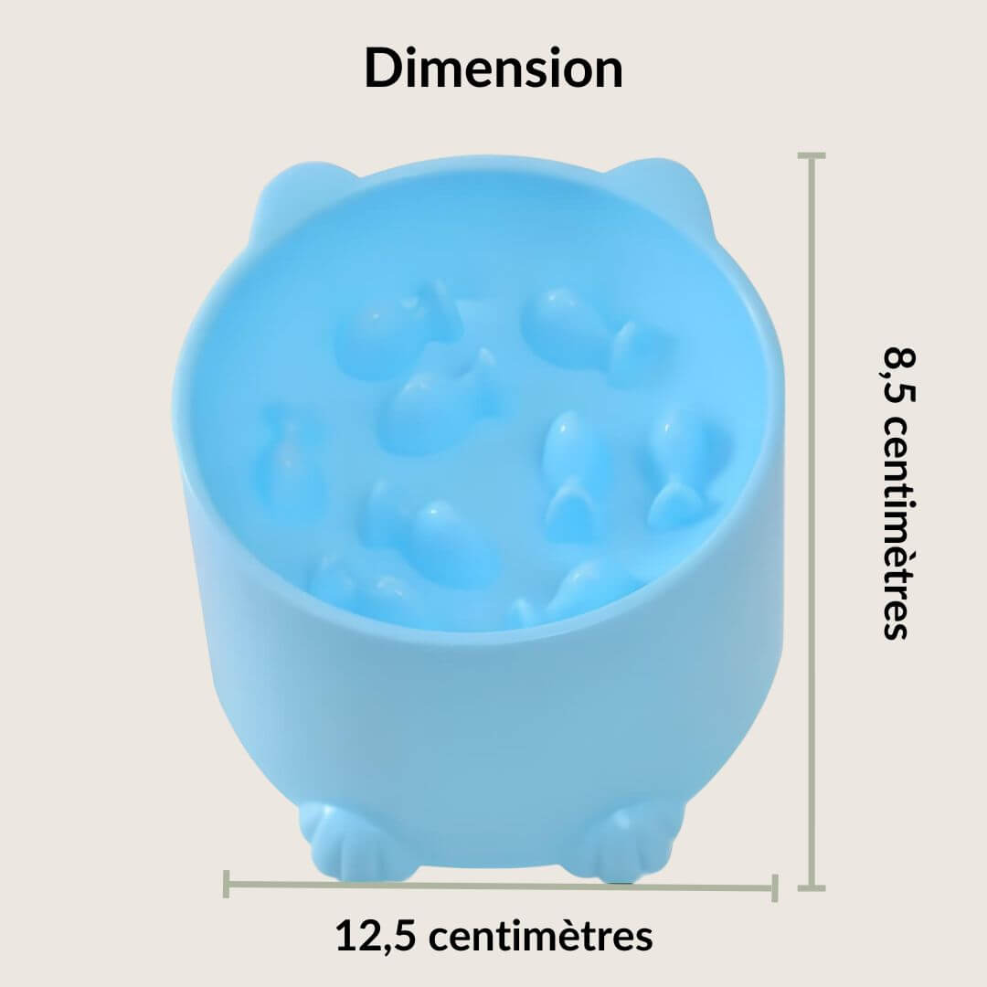 Gamelle anti-glouton pour chat - Surélevé