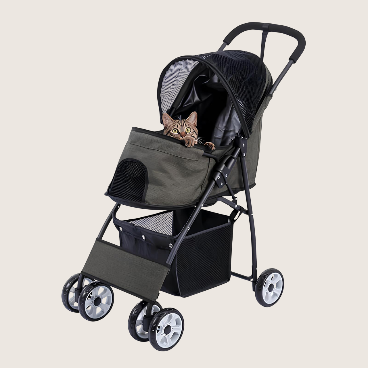 Poussette pliable pour chats