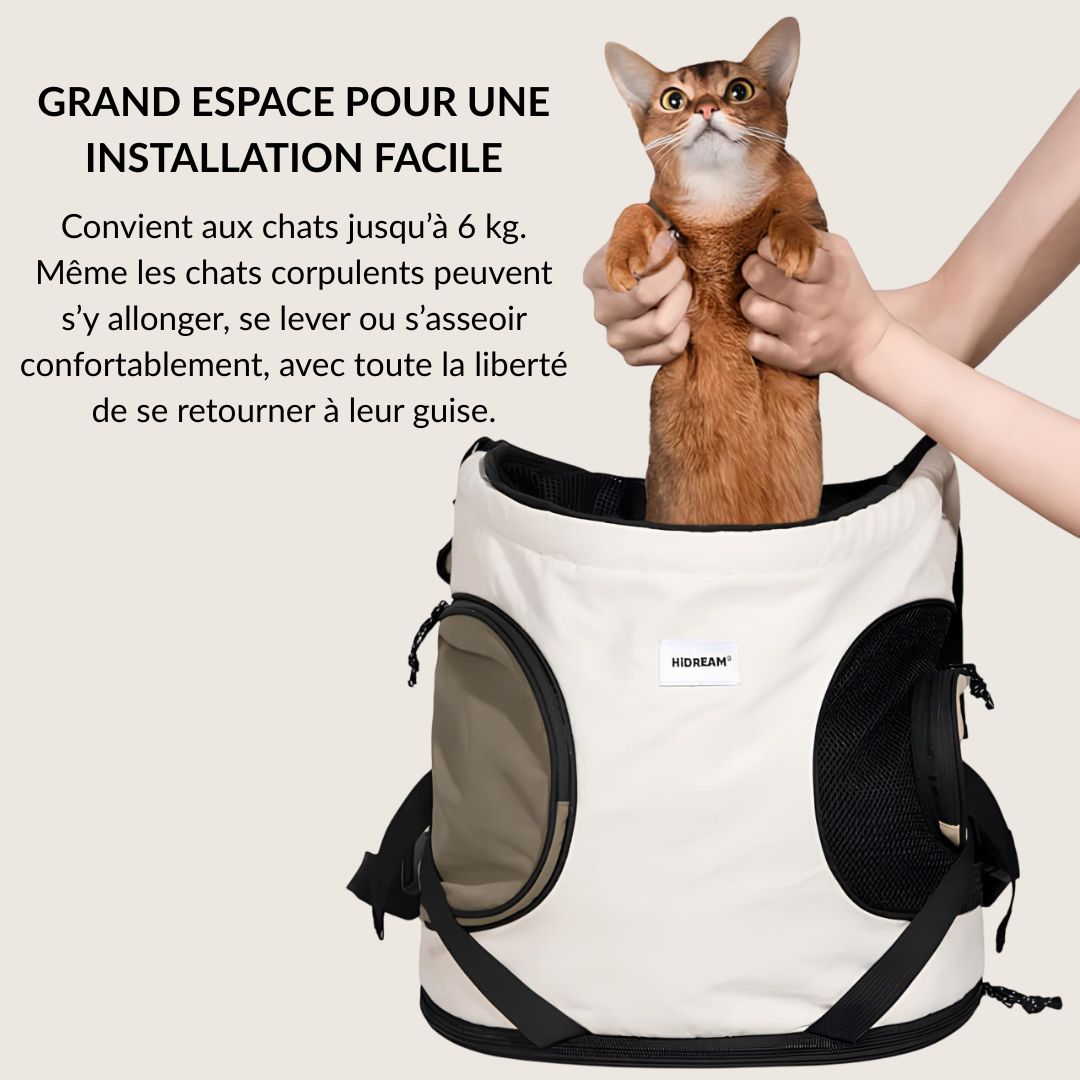 Sac à dos poitrine pour chats